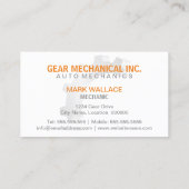 3D-tandwiel mechanisch Visitekaartje (Achterkant)