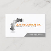 3D-tandwiel mechanisch Visitekaartje (Voorkant)