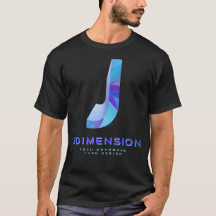 3D Tech Letter J Moderne Monogram Stijlvol T-shirt