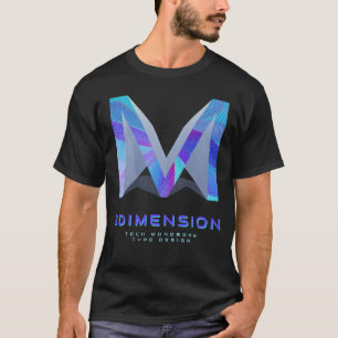 3D Tech Letter M Moderne Monogram Stijlvol T-shirt