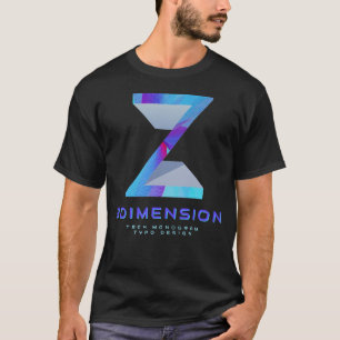 3D Tech Letter Z Moderne Monogram Stijlvol T-shirt
