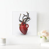 3D Tech Square Wall klok (Huis)