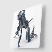 3D Tech Square Wall klok (Hoek)