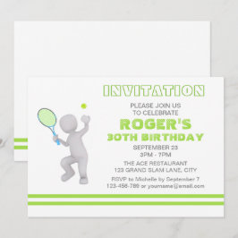 3D Tennis Racket Ball Aangepast voor Tennis Player Kaart