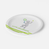 3D Tennis Racket Ball Aangepast voor Tennis Player Papieren Bordje (Gekanteld)