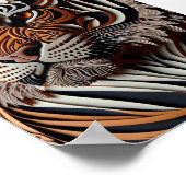 3D TIGER WALL ART POSTER (Hoek)