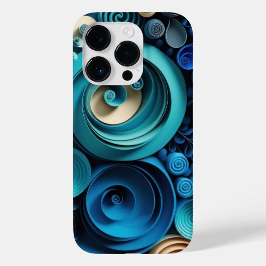 3D tinten blauw Case-Mate iPhone Case (Achterkant)