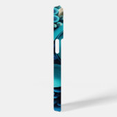 3D tinten blauw Case-Mate iPhone Case (Achterkant / Rechts)