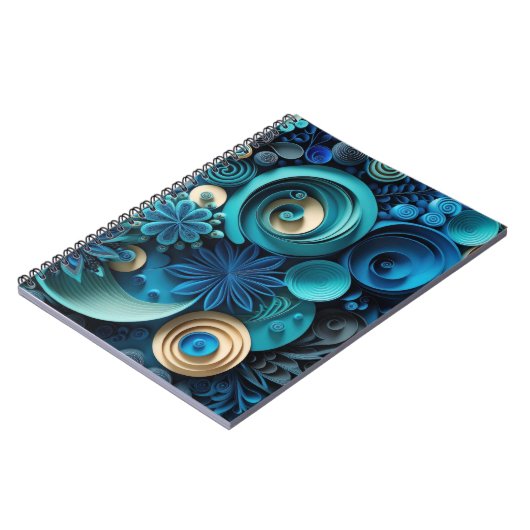 3D tinten blauw Notitieboek (Linkerzijde)