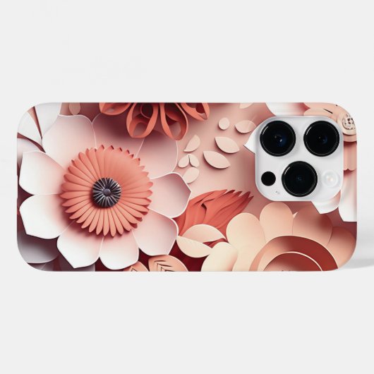 3D tinten perzik Case-Mate iPhone Case (Achterkant (horizontaal))