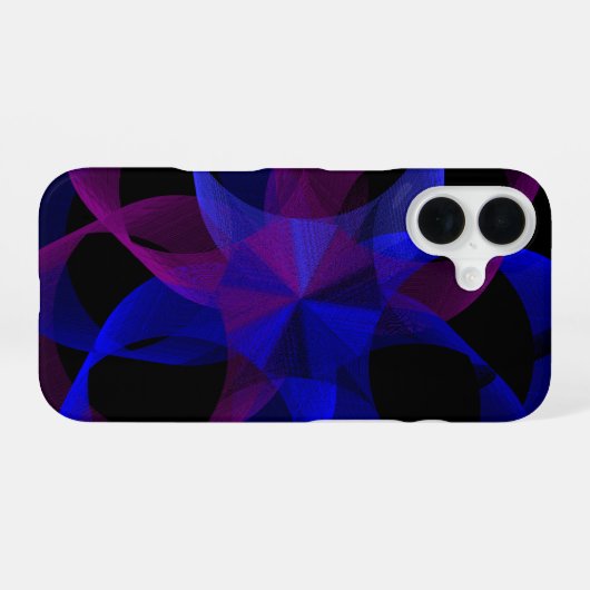 3D To 2D Geometric Cylinder iPhone 16 Case Hoesje (Achterkant horizontaal)