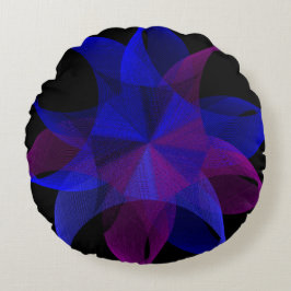 3D To 2D Geometric Cylinder Ring Round Pillow Rond Kussen