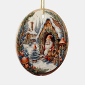3D TRADITIONELE KERST  KERSTMAN KERAMISCH ORNAMENT (Rechts)