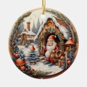 3D TRADITIONELE KERST  KERSTMAN KERAMISCH ORNAMENT (Voorkant)