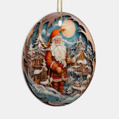 3D TRADITIONELE KERST KERSTMAN KERAMISCH ORNAMENT (Rechts)
