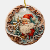 3D TRADITIONELE KERST  KERSTMAN KERAMISCH ORNAMENT (Voorkant)