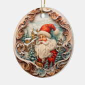 3D TRADITIONELE KERST  KERSTMAN KERAMISCH ORNAMENT (Links)