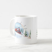 3D Train mok Wrap verschijnt door een breekmuur (Voorkant links)