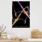 3D-trange-Attractors (reeks 1 van 2) Poster (Keuken)