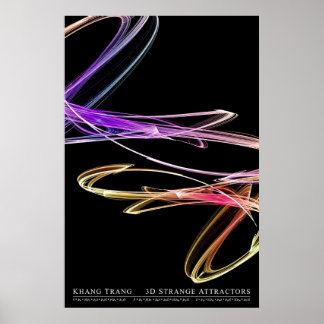 3D-trange-Attractors (reeks 2 van 2) Poster