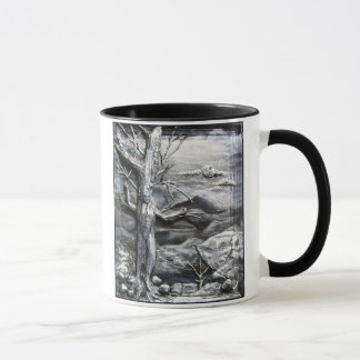 3D Treeman Zwart-wit koffie mok