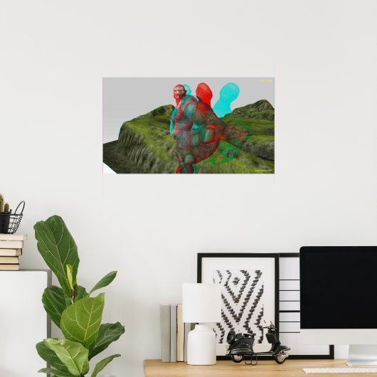 3D-troll Bereik uit en tik op Poster (Thuiskantoor)