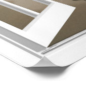 3D Tropisch Zee en Uitzicht van het Beach-venster Poster (Hoek)