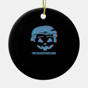 3D Trumpkin Make Halloween Great Again Keramisch Ornament
