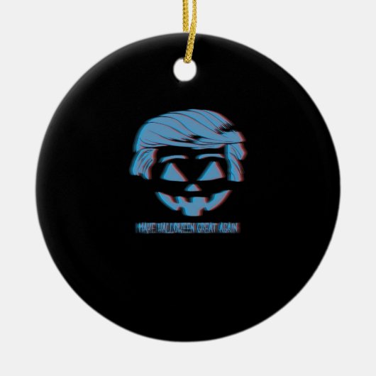 3D Trumpkin Make Halloween Great Again Keramisch Ornament (Voorkant)