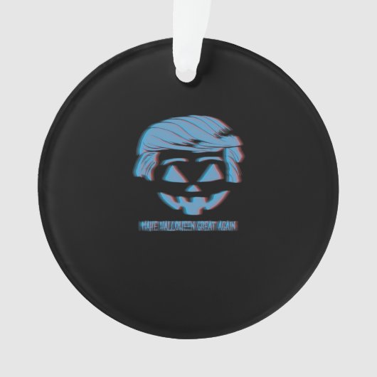 3D Trumpkin Make Halloween Great Again Ornament (voorkant)