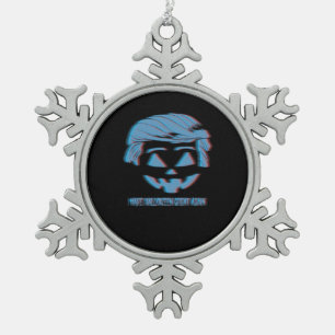 3D Trumpkin Make Halloween Great Again Tin Sneeuwvlok Ornament