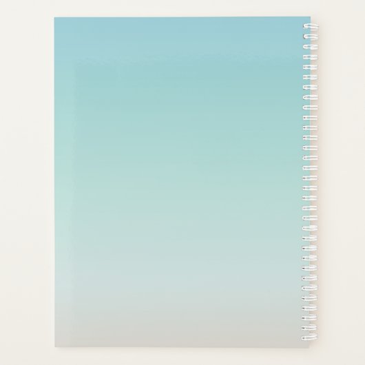 3D Turtle Coastal Naam en jaar toevoegen Planner (Achterkant)