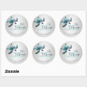 3D Turtle Mele Kalikimaka | Custom Ronde Sticker (Vel)