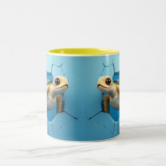 3D Turtle mok wrap, mok wrap 3D ontwerp (Center)