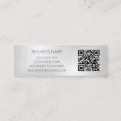 3D Turtle QR Code Beach Style Mini Visitekaartje (Achterkant)