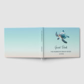 3D Turtle Turquoise Coastal Beach House Gastenboek (Volledig)