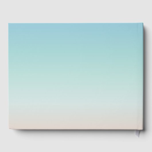 3D Turtle Turquoise Coastal Beach House Gastenboek (Achterkant)