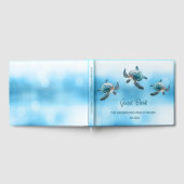 3D Turtle Turquoise Coastal Beach House Gastenboek (Volledig)