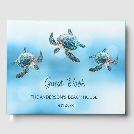 3D Turtle Turquoise Kuststrandhuis Gastenboek