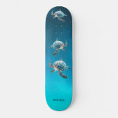 3D Turtles Coastal  Persoonlijk Skateboard (Voorkant)