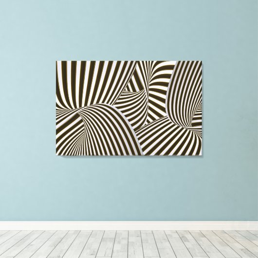 3D Twists Canvas Afdruk (Insitu (Houten vloer))