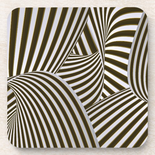3D Twists Hard Plastic Onderzetter set van 6 (Voorkant)