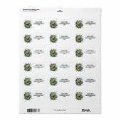 3D Tyrannosaurus Rex Dinosaur Retour Adreslabels Etiket (Full Sheet)