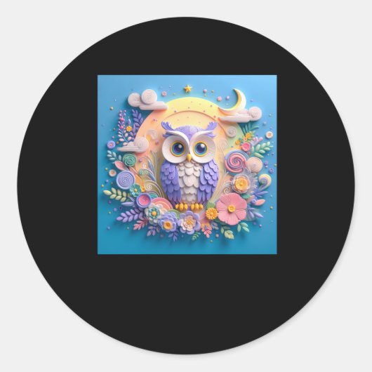 3d Uil #2 Sticker (Voorkant)