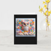 3d Uil #4 Sticker  Kaart (Gele Bloem)