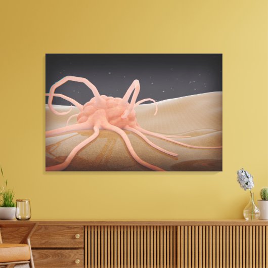 3D Uitgeven van macrofaagfagocytose Canvas Afdruk (Insitu (Woonkamer))