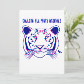 3D Uitnodiging van de Tijgerpartij (Staand voorkant)