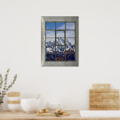 3D-Uitzicht Fake-venster Poster (Keuken)