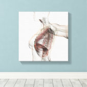 3D Uitzicht van het ademhalingssysteem van de Vrou Canvas Afdruk (Insitu (Houten vloer))