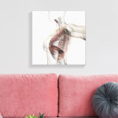 3D Uitzicht van het ademhalingssysteem van de Vrou Canvas Afdruk (Insitu (Woonkamer))